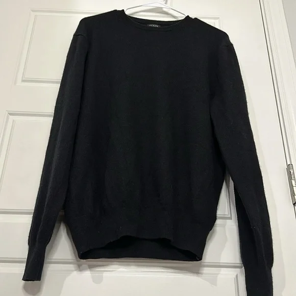 J. Crew The Boyfriend Sweater 100% Cashmere Black Good Cashmere Certified NWOT - Picture 4 of 10